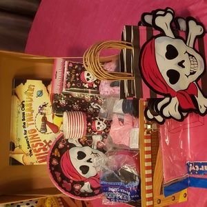 NWT Pirates Birthday Party Supplies in treasure chest